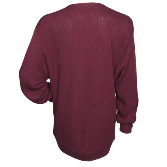 CYPRESS LINKS Cardigan Sweater, L, Maroon flecked, Long sleeve, Vintage, Buttons - Picture 5 of 10